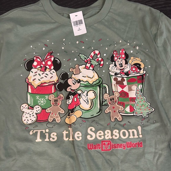 Walt Disney World 2024 Christmas Holiday ‘Tis The Season Mickey Mouse T-Shirt, S - Picture 2 of 6